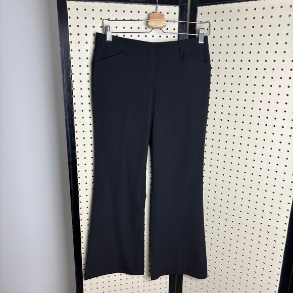 Express Editor Black Flare Leg Dress Pants Workwear Classic 2S - Picture 2 of 8